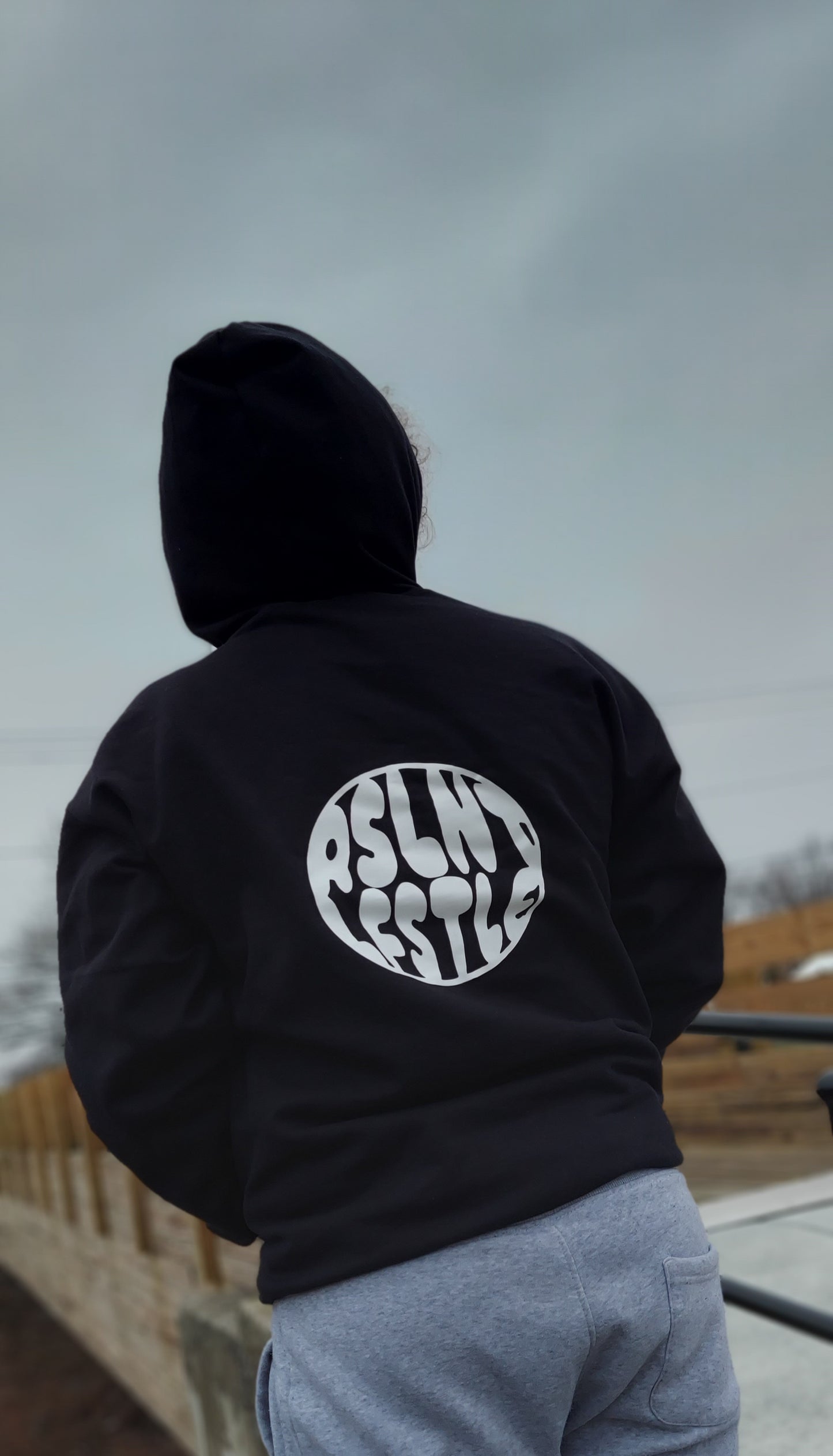 ''RSLNT'' Black Zip Up Hoodie