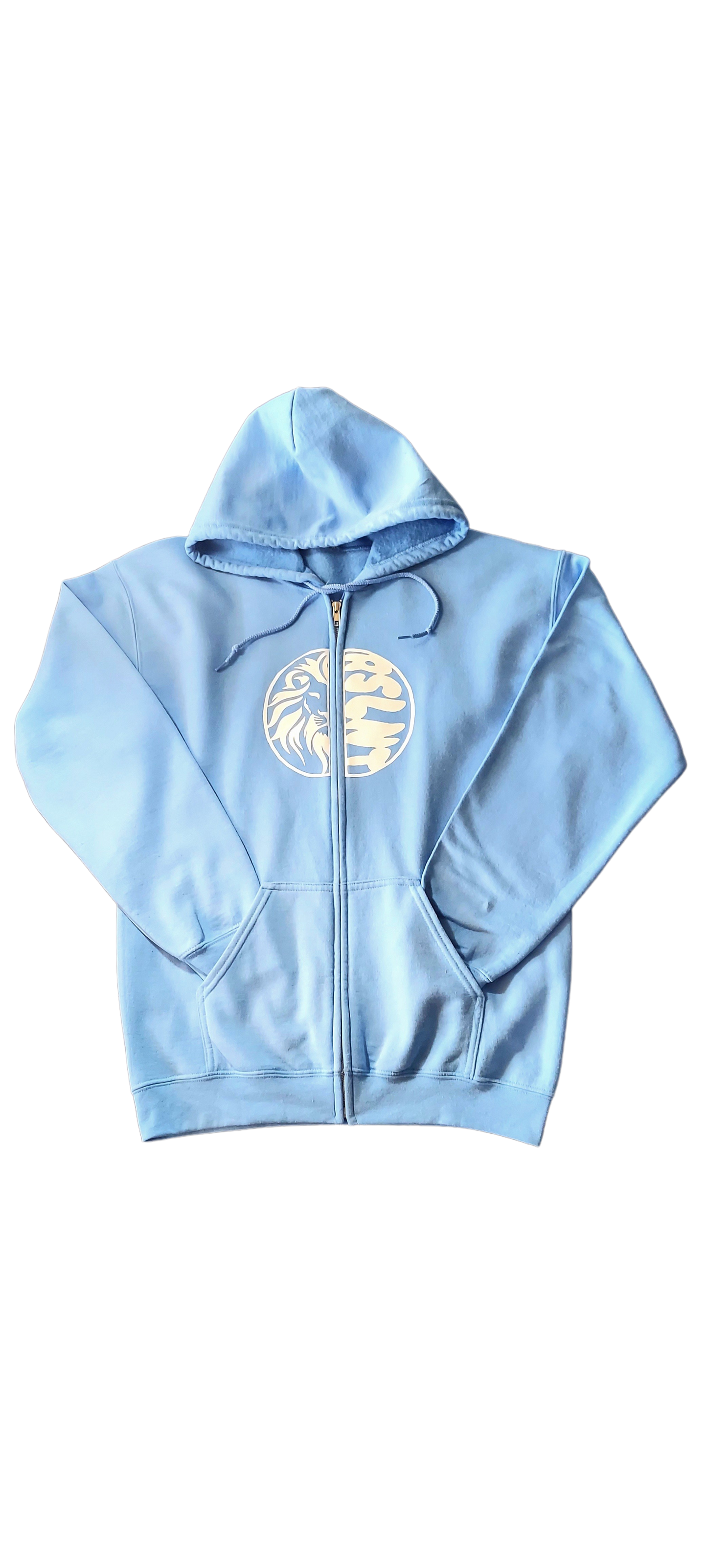 ''RSLNT'' Carolina Blue Zip Up Hoodie