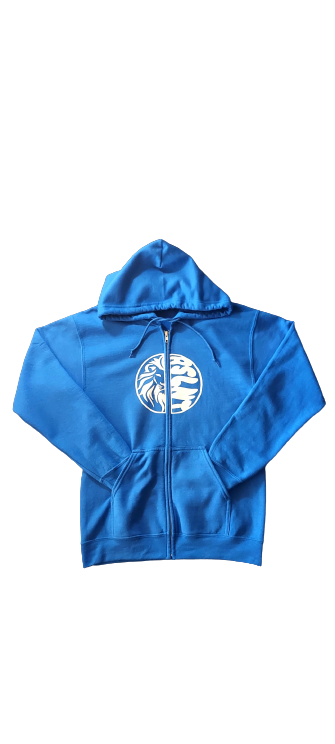 ''RSLNT'' Royal Blue Zip Up Hoodie